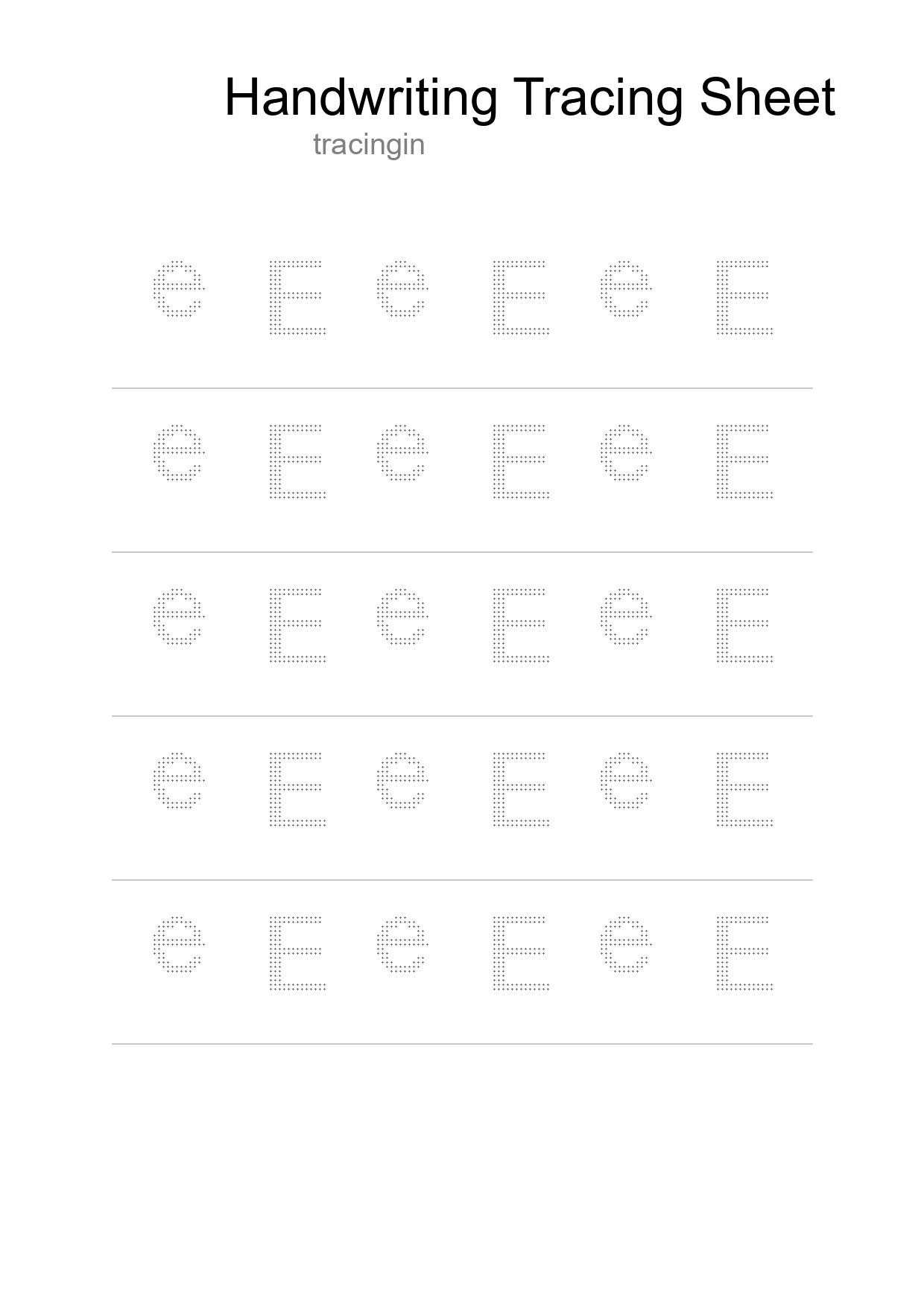 Printable Tracing Worksheet For Kids - Part 43